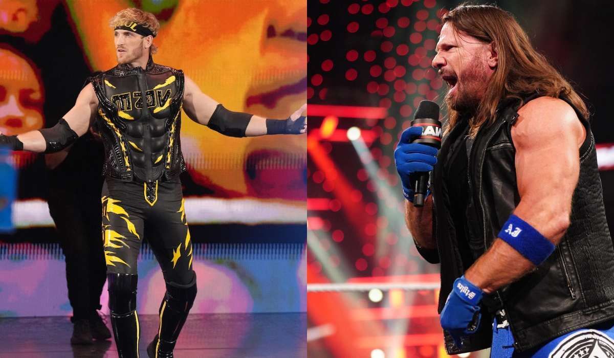 Logan Paul (L)  and AJ Styles (R). Photo credit:  WWE.com