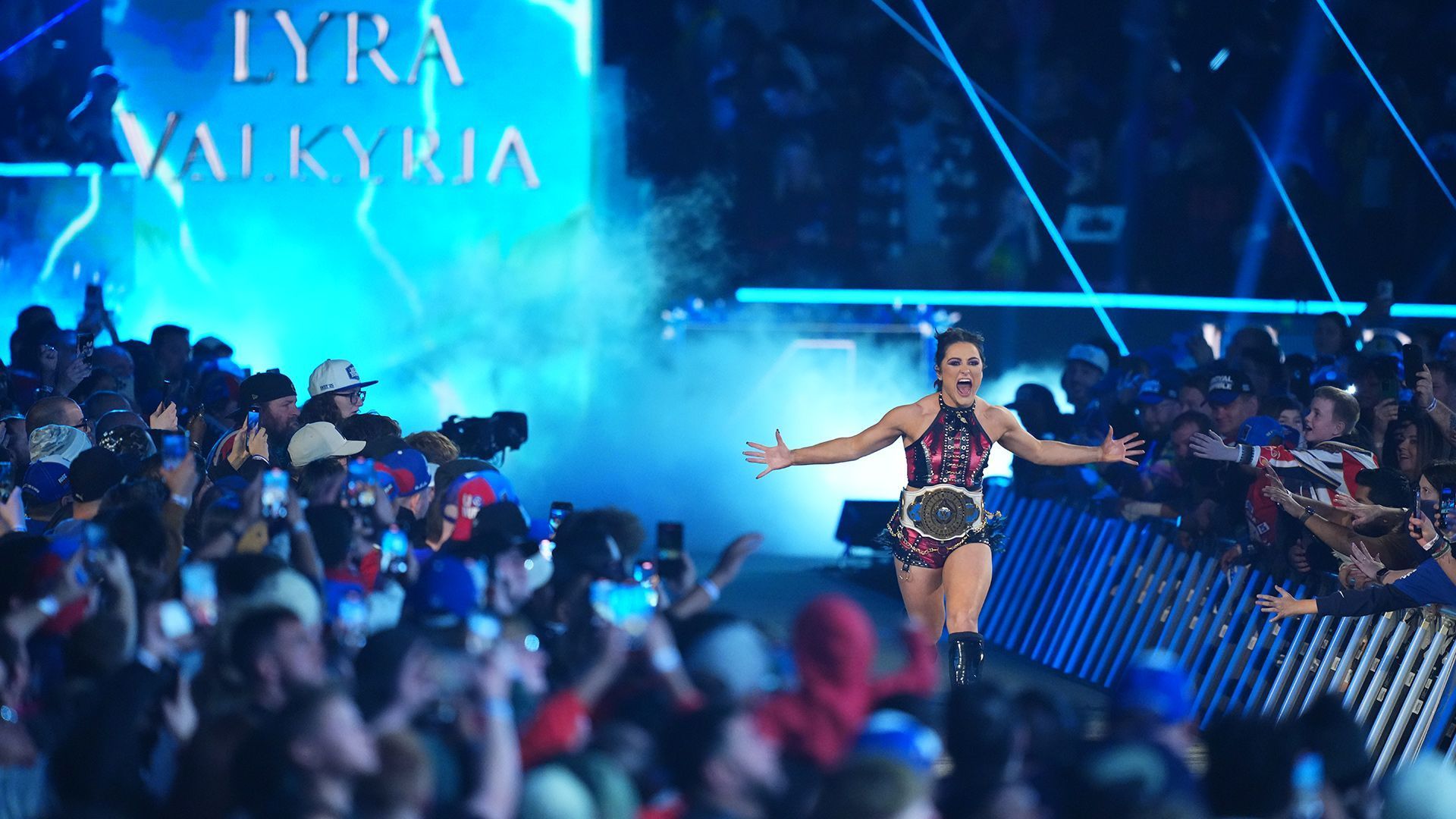 Lyra Valkyria with the WWE Women