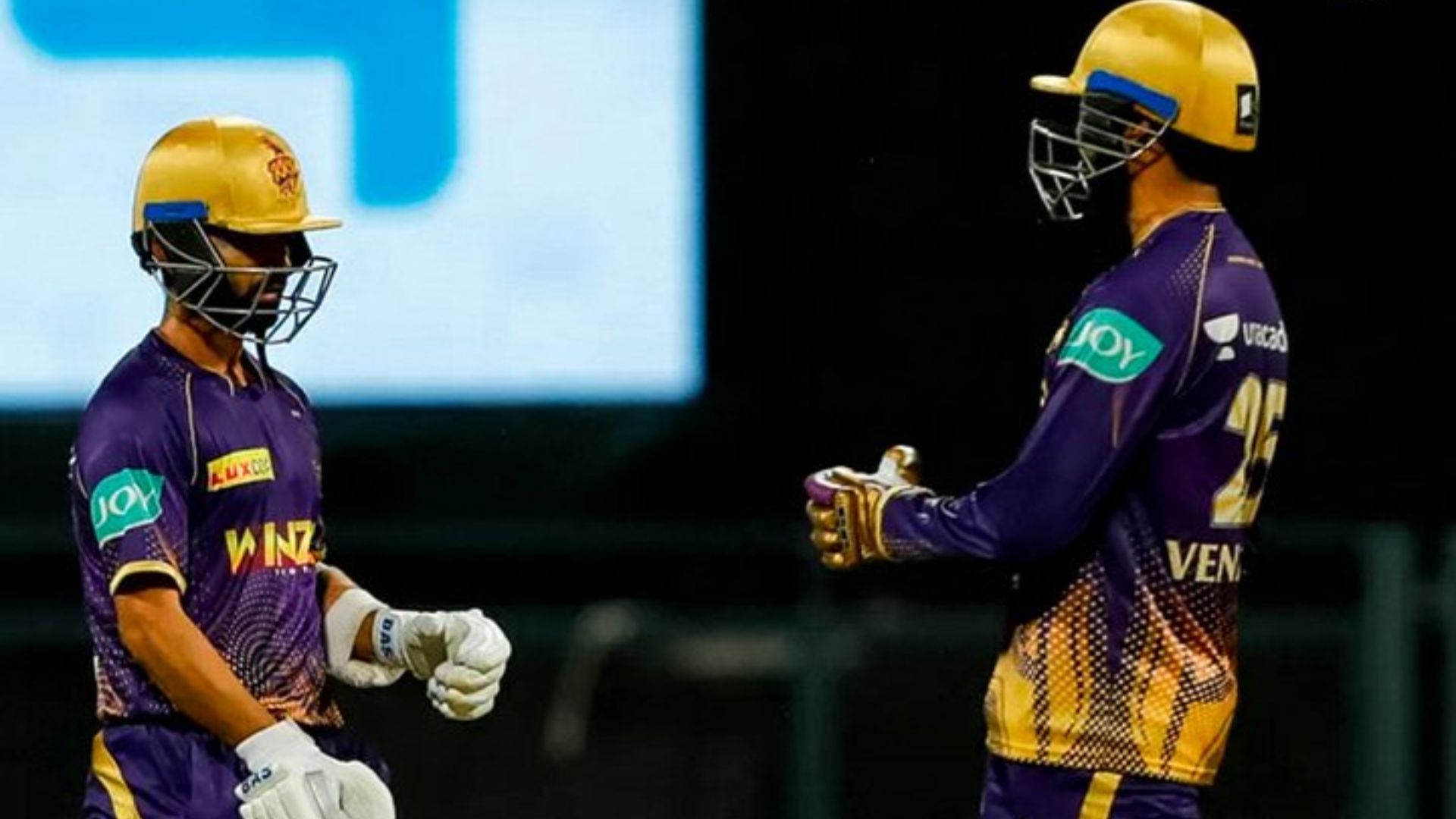 Ajinkya Rahane and Venkatesh Iyer in action for KKR (Image Credits: KKR/X)