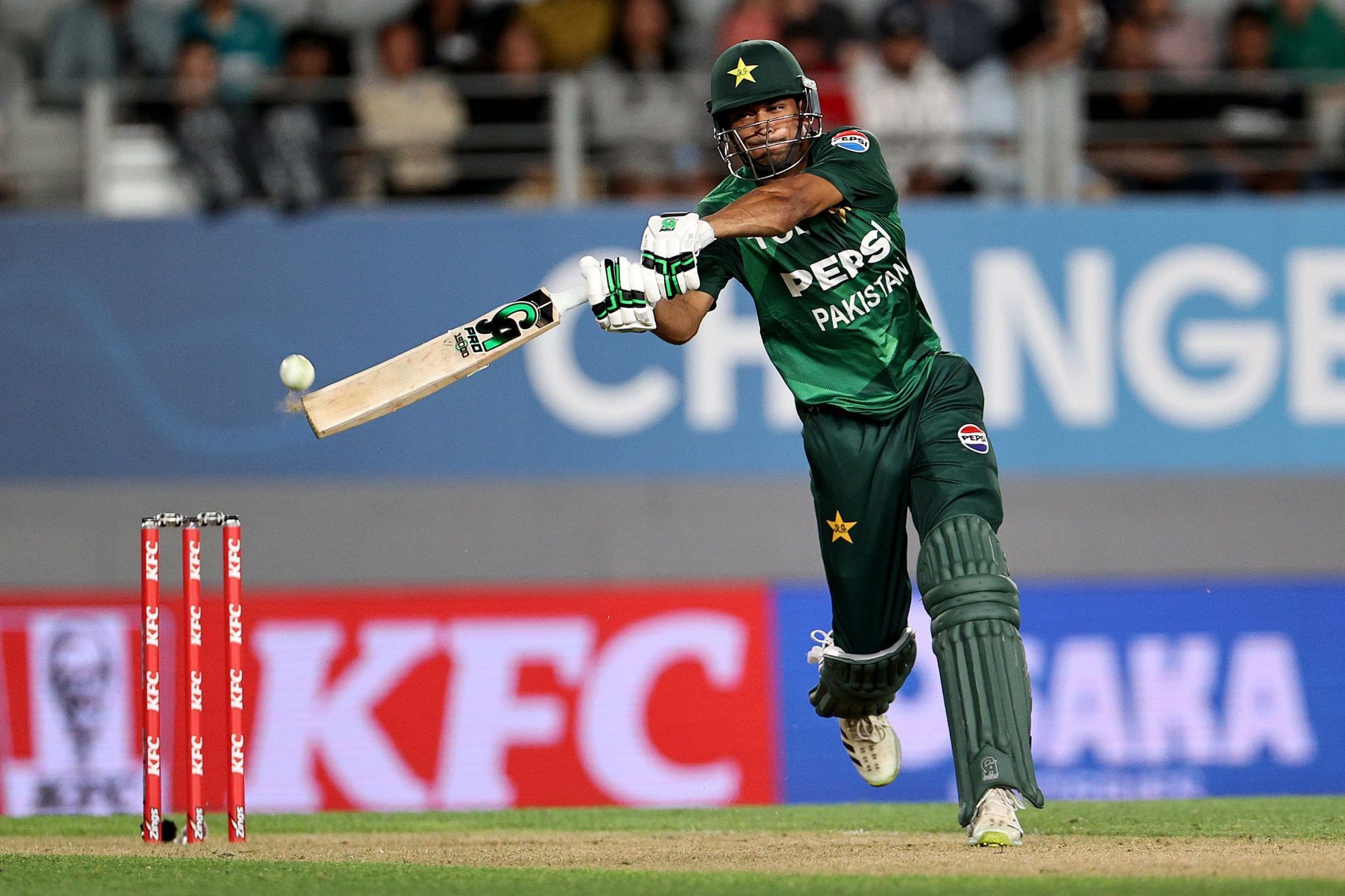 Hasan Nawaz in action during NZ vs PAK 2025 3rd T20I. (Image: @TheRealPCB/X)