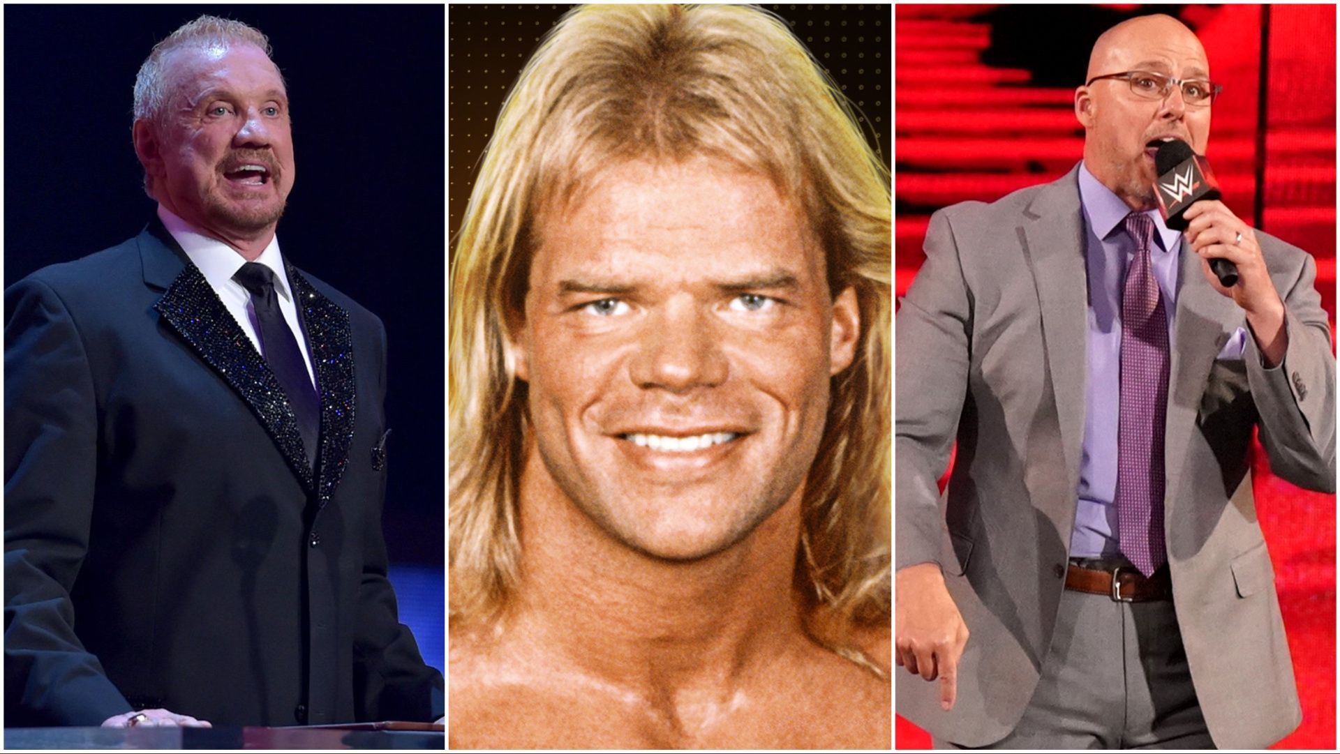 DDP (left), Lex Luger (center), and Kane (right)