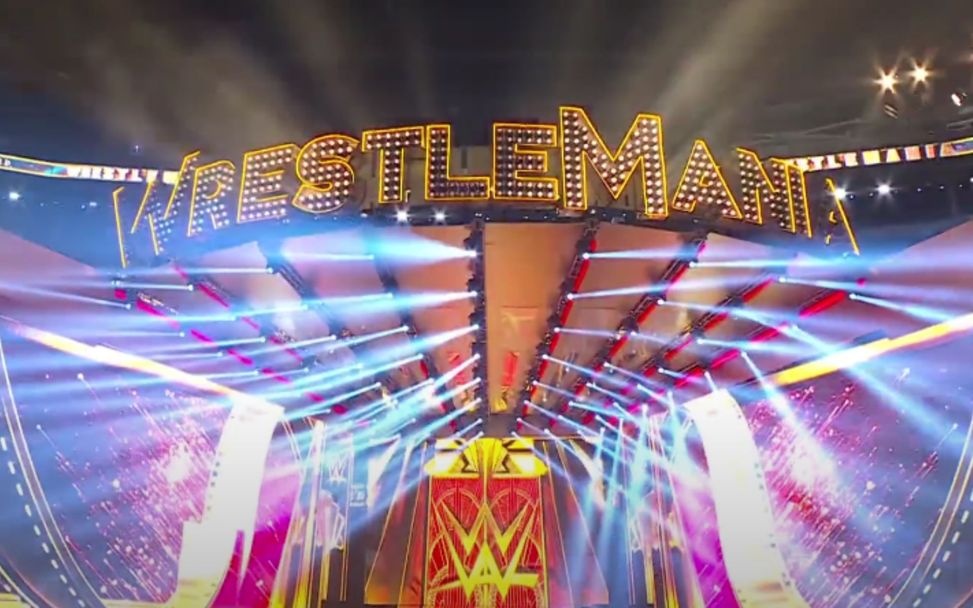 The iconic set of WM 39 (Pic Courtesy: WWE on YouTube)