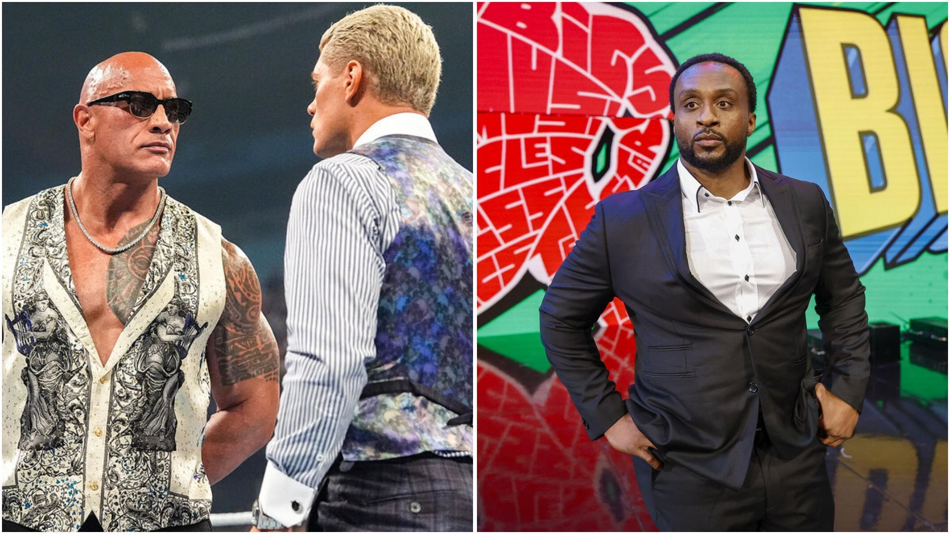 The Rock, Cody Rhodes and Big E. (Photos: WWE.com)