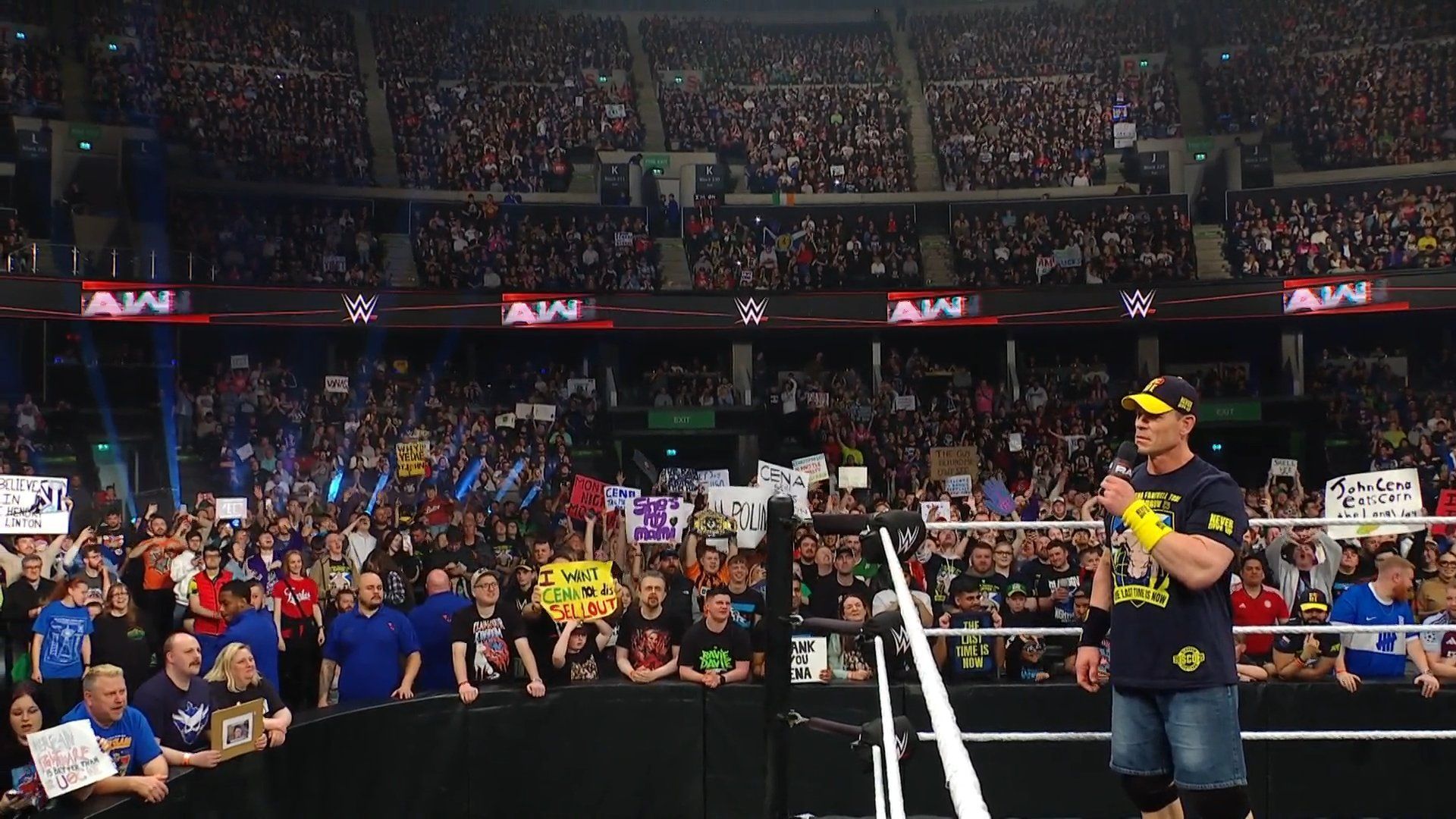 John Cena addresses the WWE Universe on RAW