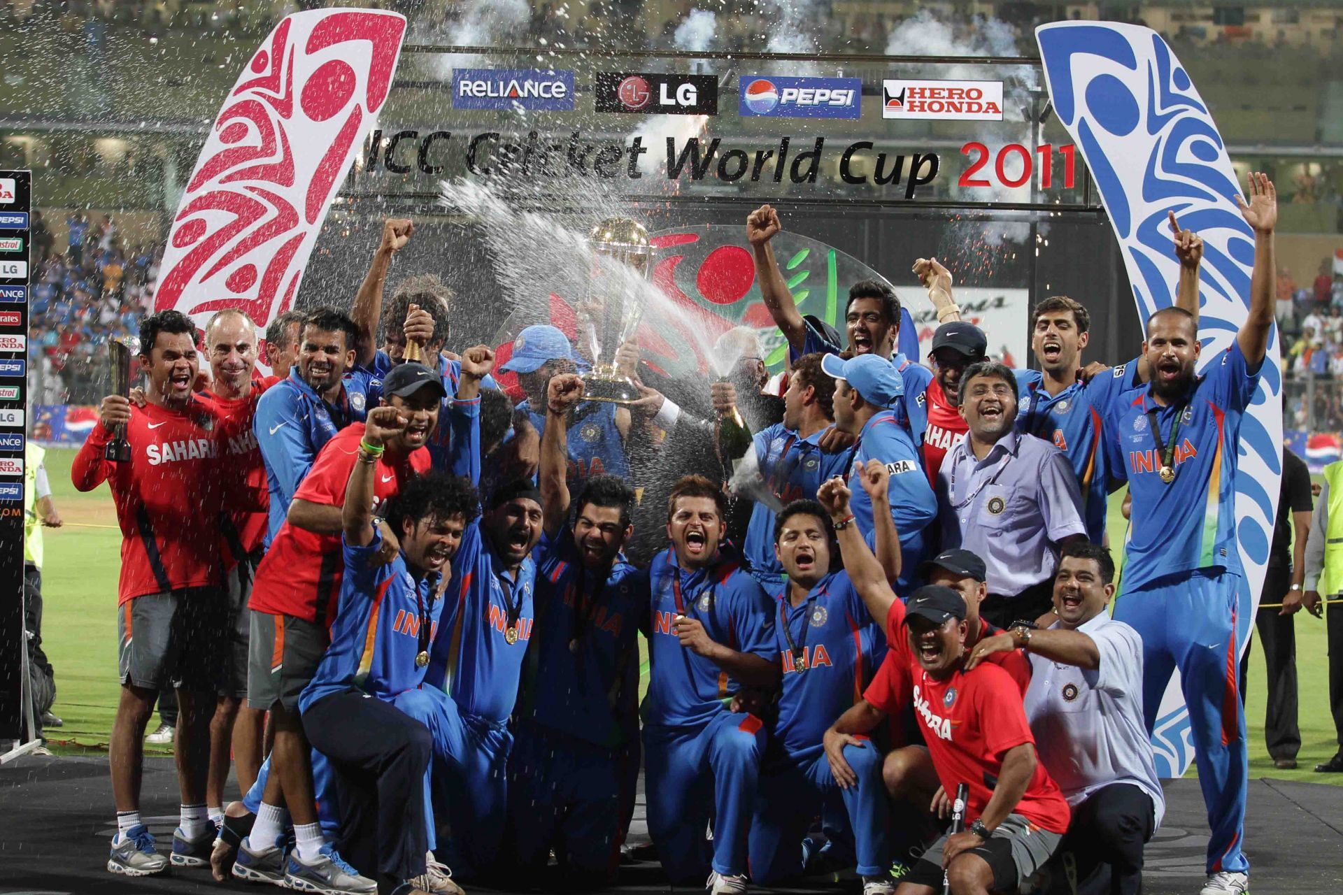 ICC cricket world cup final match between India and Sri Lanka at Mumbai. - Source: Getty