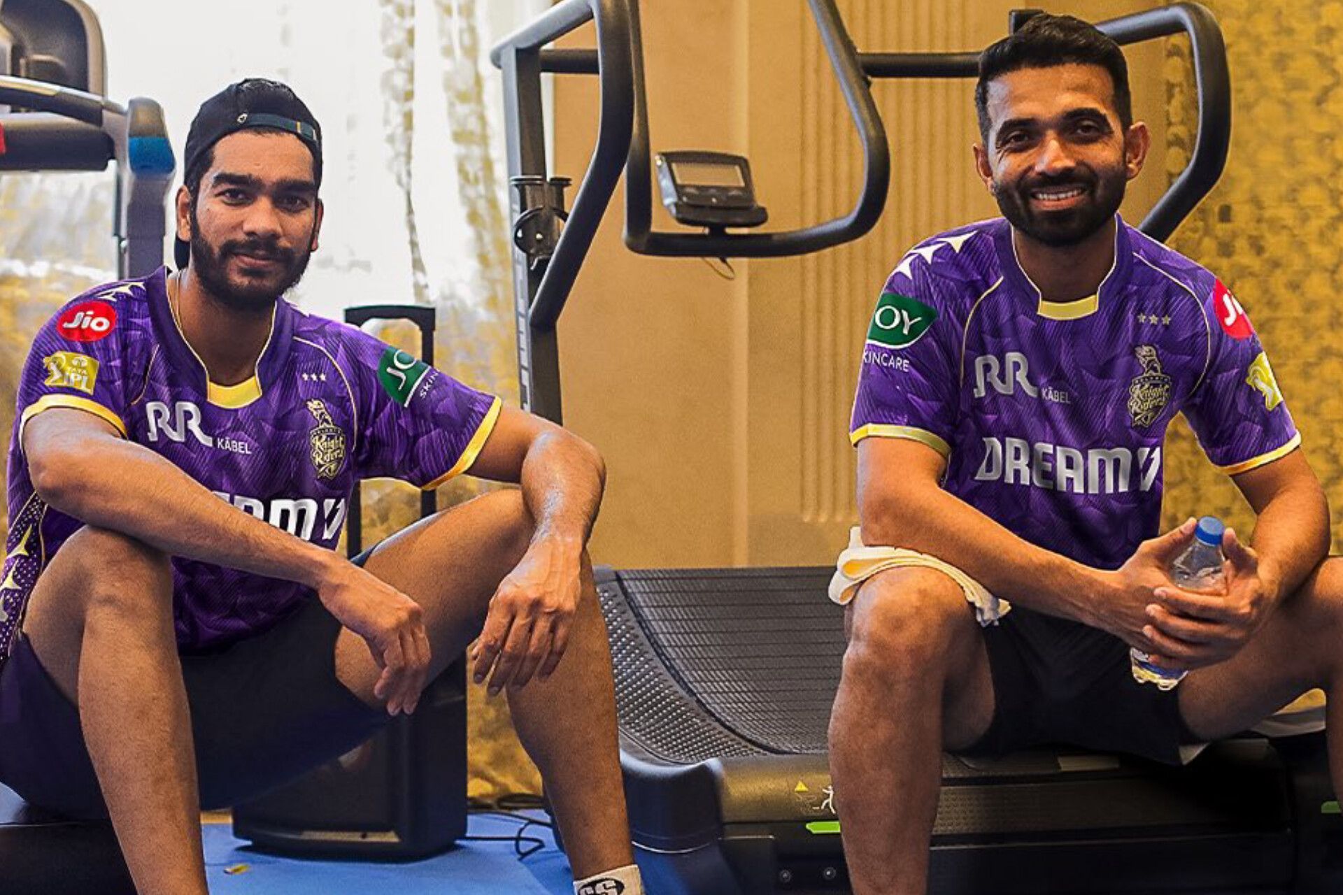 Ajinkya Rahane and Venkatesh Iyer (Image via X-@KKRiders)