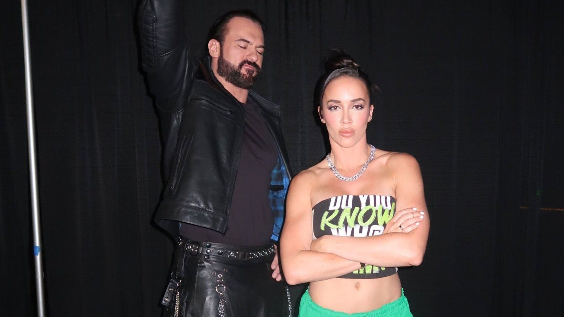 Drew McIntyre and Chelsea Green at the WWE Slammy Awards