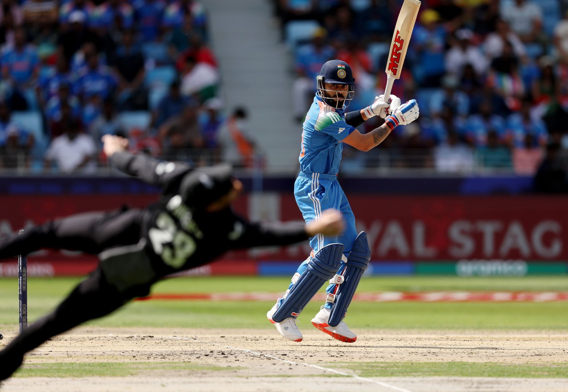 Glenn Phillips takes a stunning catch against India- Source: Getty