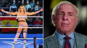 Charlotte Flair reacts after Ric Flair's emotional post