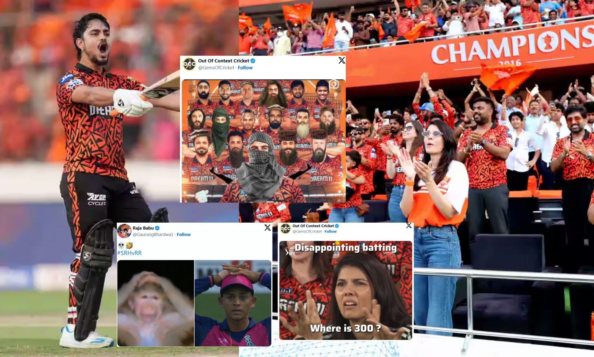 Top 10 funny memes from SRH vs RR IPL 2025 match. (Images: Bcci.tv, X - @GemsOfCricket, GaurangBhardwa1)