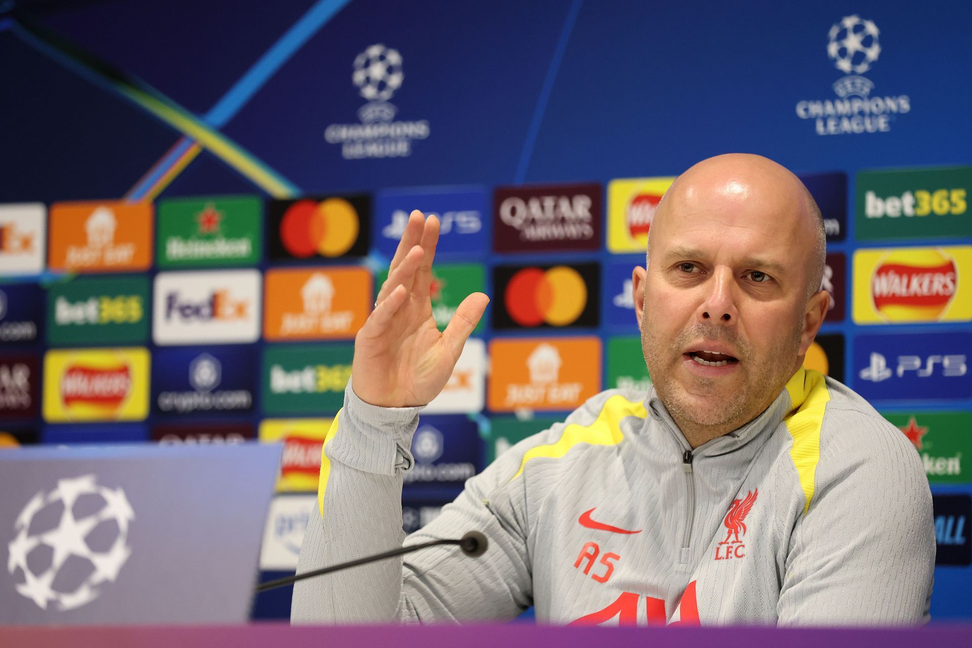 Liverpool FC Training Session And Press Conference - UEFA Champions League 2024/25 Round of 16 Second Leg - Source: Getty