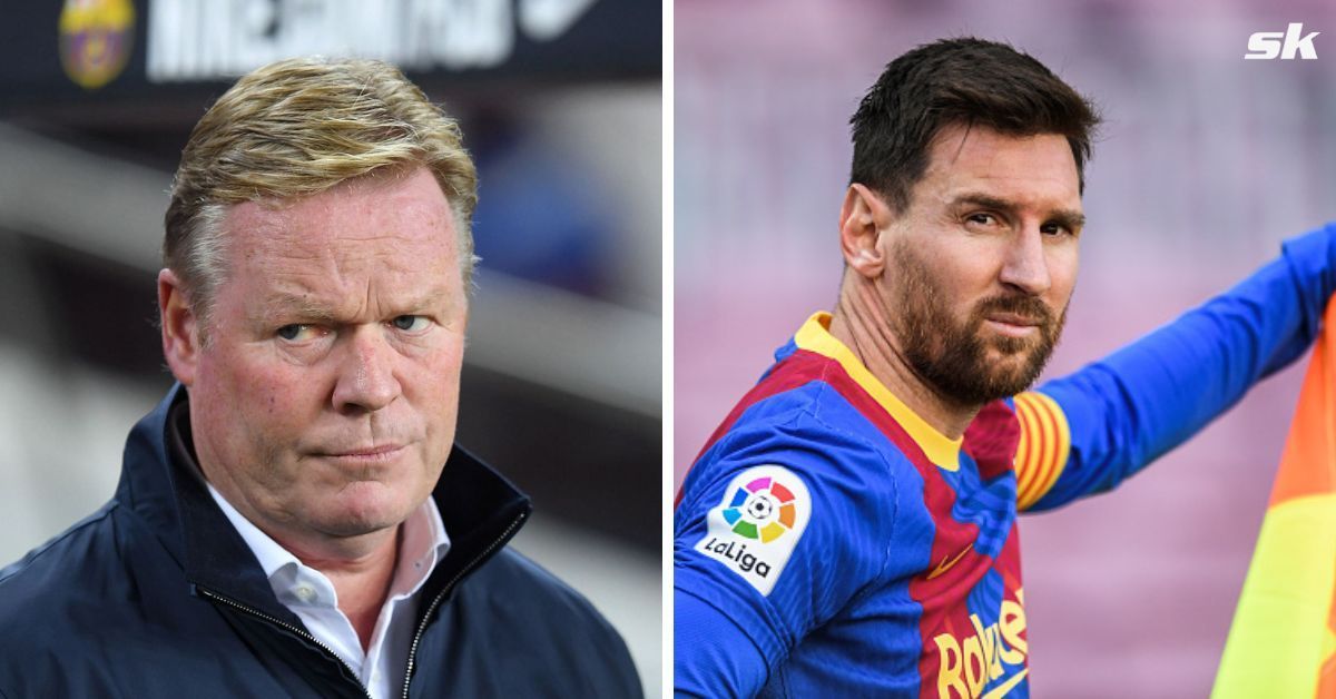 L to R: Ronald Koeman and Lionel Messi (All images sourced from Getty)