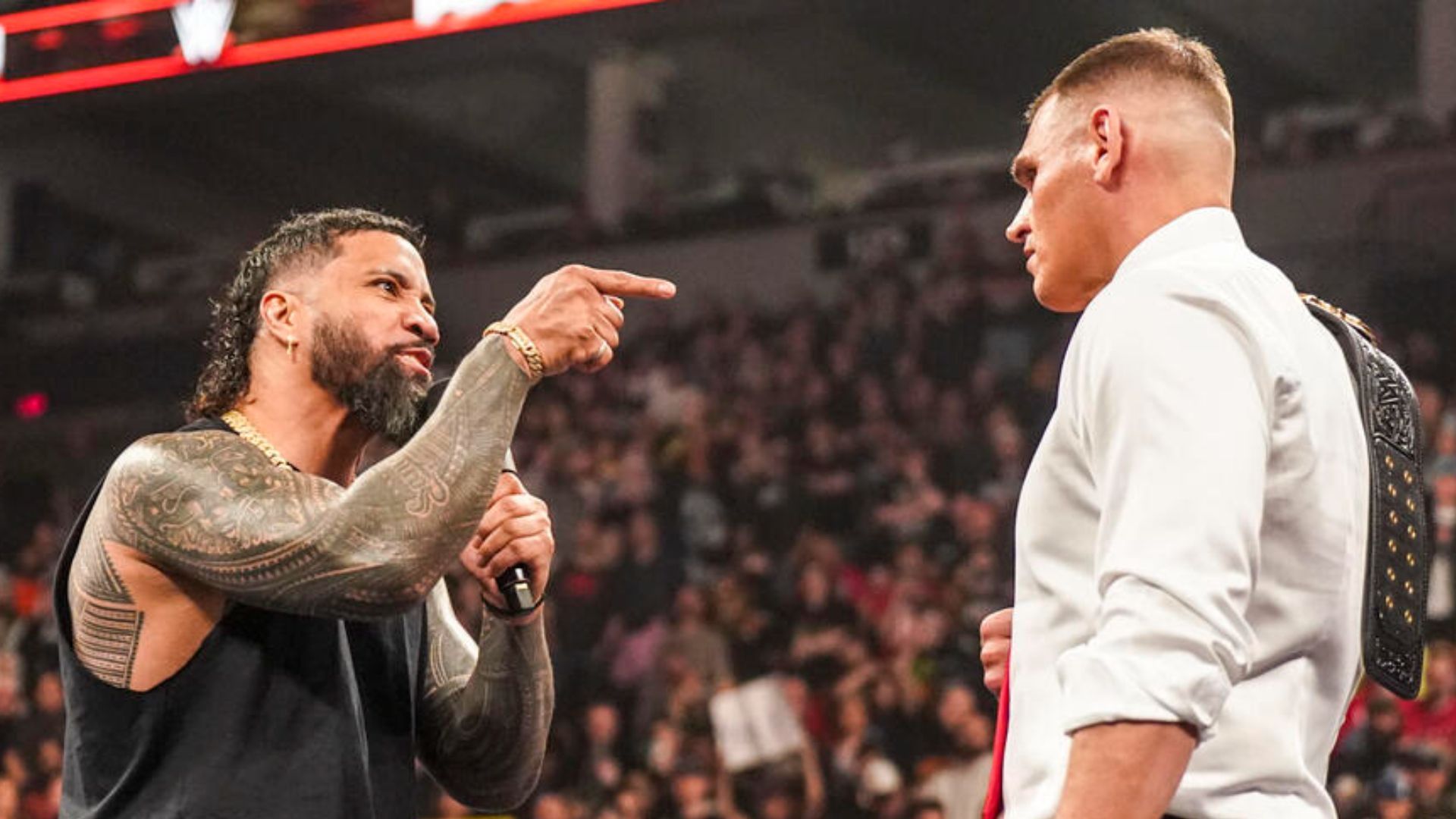 Jey Uso and Gunther on an episode of RAW. [Photo via: WWE.com]