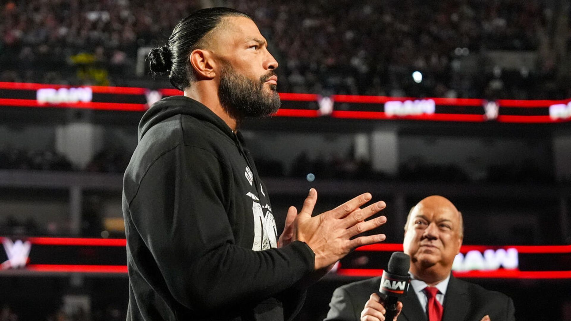 Roman Reigns and Paul Heyman on RAW. (Image from WWE.com)