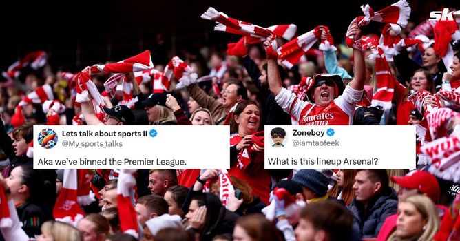 "We’ve binned the Premier League", "What is this lineup" - Arsenal fans react as Mikel Arteta names 2 key stars on bench for Everton clash