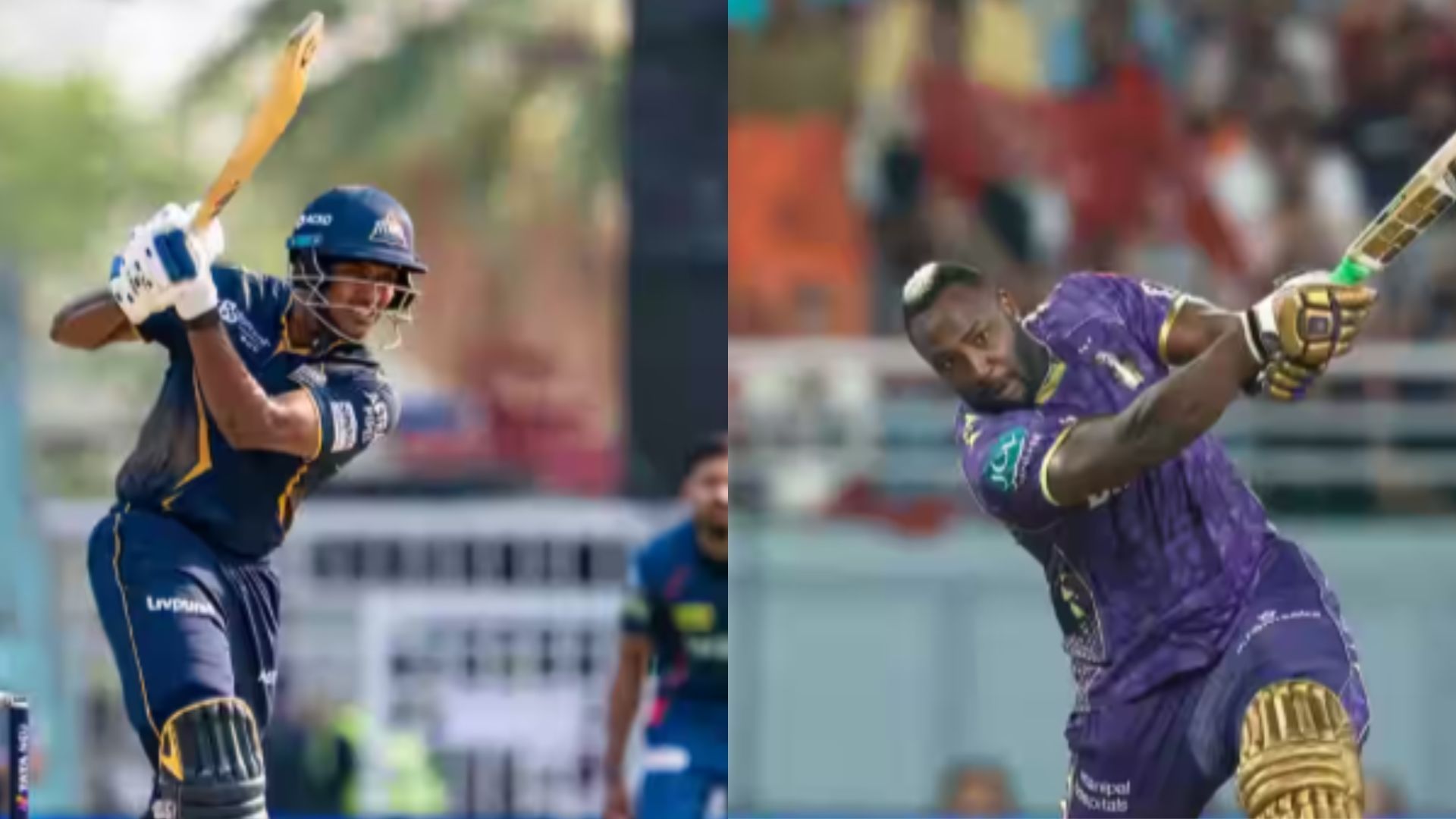 Sai Sudharsan and Andre Rusell are two of the main players for their respective teams. (Image: IPL T20.com)