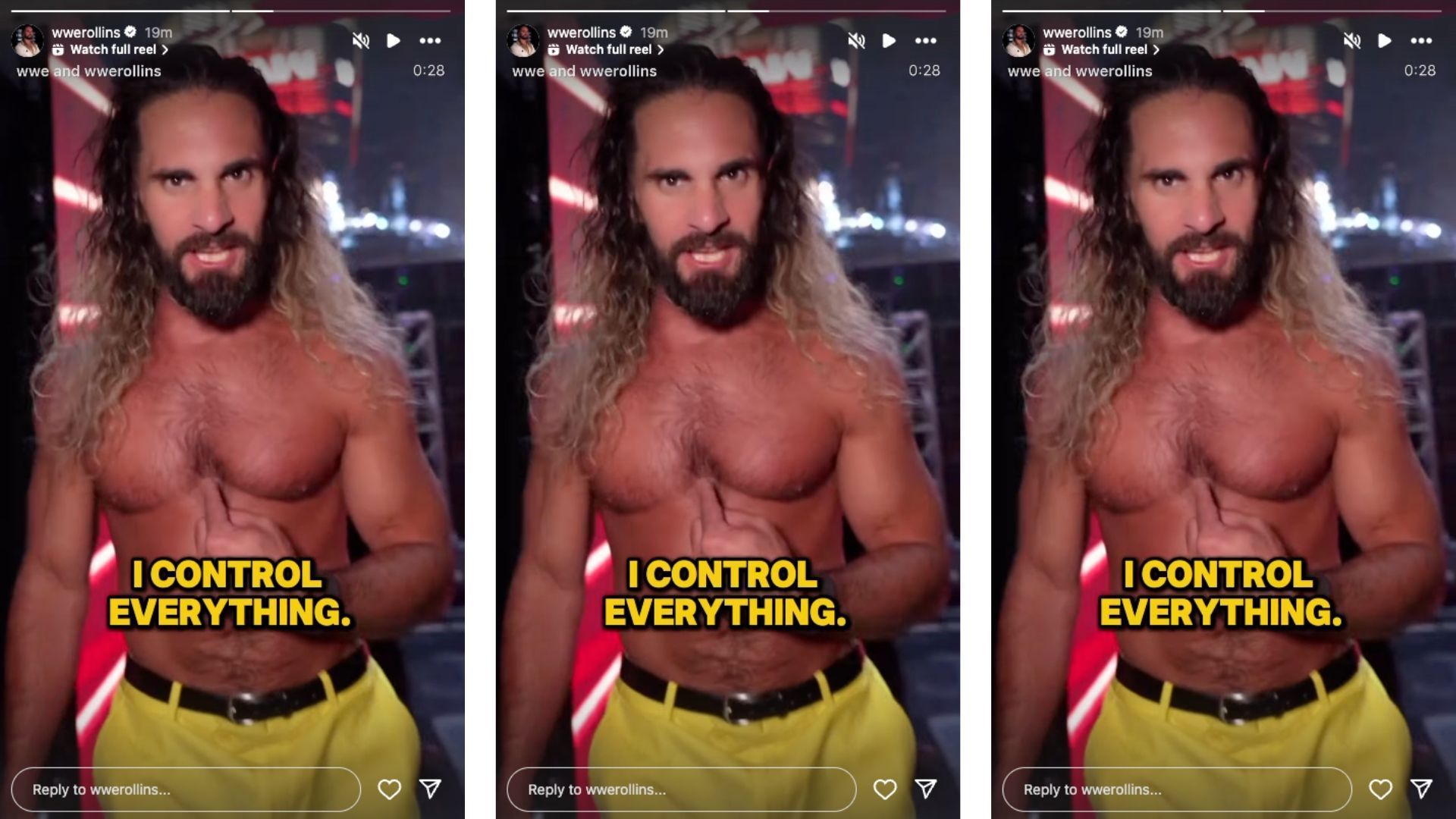 Rollins delivered a message following RAW. [Image credit: Seth Rollins&#039; Instagram story]