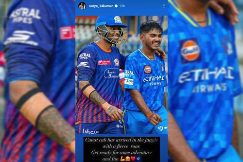 Suryakumar Yadav’s inspiring post for Ayush Mhatre (Image via Instagram-@surya_14kumar)