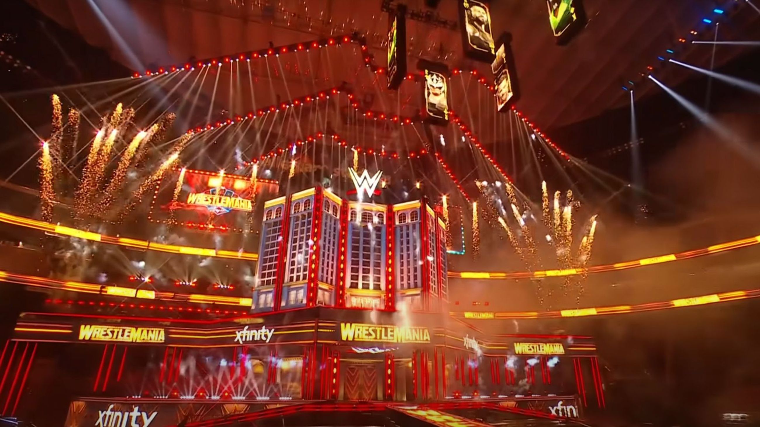The WrestleMania 41 stage at Allegiant Stadium in Las Vegas [Image: WWE on YouTube]