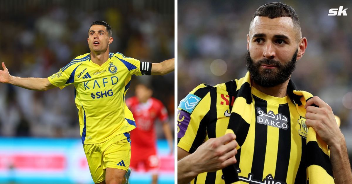 Karim Benzema responds when asked if he can win Golden Boot ahead of Cristiano Ronaldo in the SPL (Source: All images from Getty)