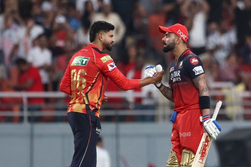 Virat Kohli seemed to be involved in a banter with Shreyas Iyer in RCB's IPL 2025 clash against PBKS. [P/C: Getty]