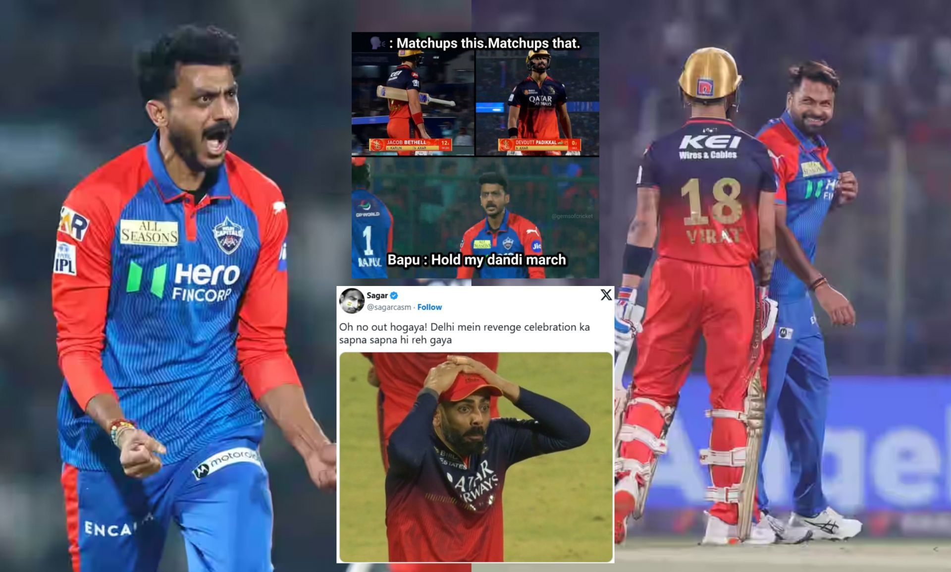 Top memes from latest IPL match. (Image: bcci.tv, X - @sagarcasm, @GemsOfCricket)