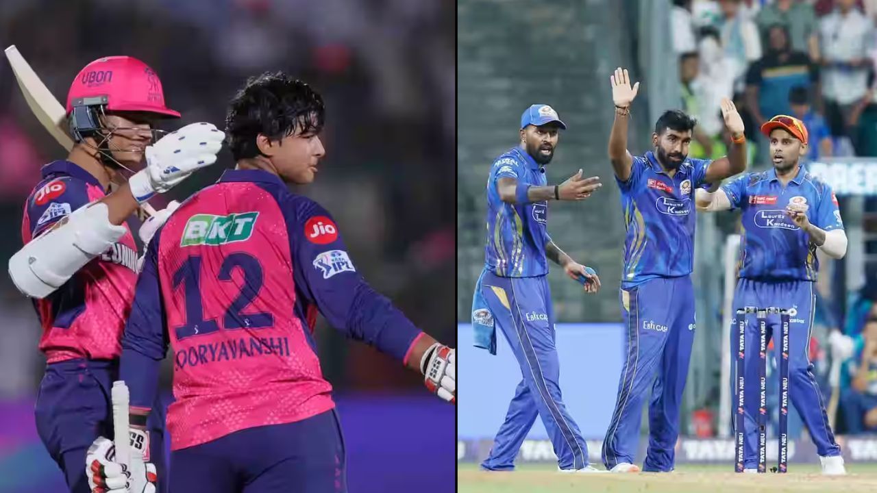 IPL 2025, RR vs MI, Riyan Parag, Vaibhav Suryavanshi, Hardik Pandya, Jasprit Bumrah