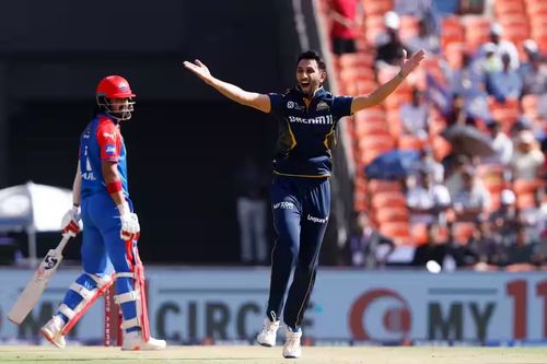 Prasidh Krishna picked up a four-wicket haul in GT's IPL 2025 clash against DC. [P/C: iplt20.com]