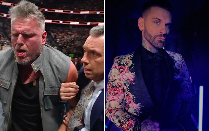 Corey Graves has an insane reaction to Pat McAfee getting choked out by Gunther on RAW