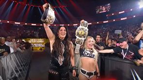 Liv Morgan reacts after becoming champion; shares an update with Dominik Mysterio following WWE RAW