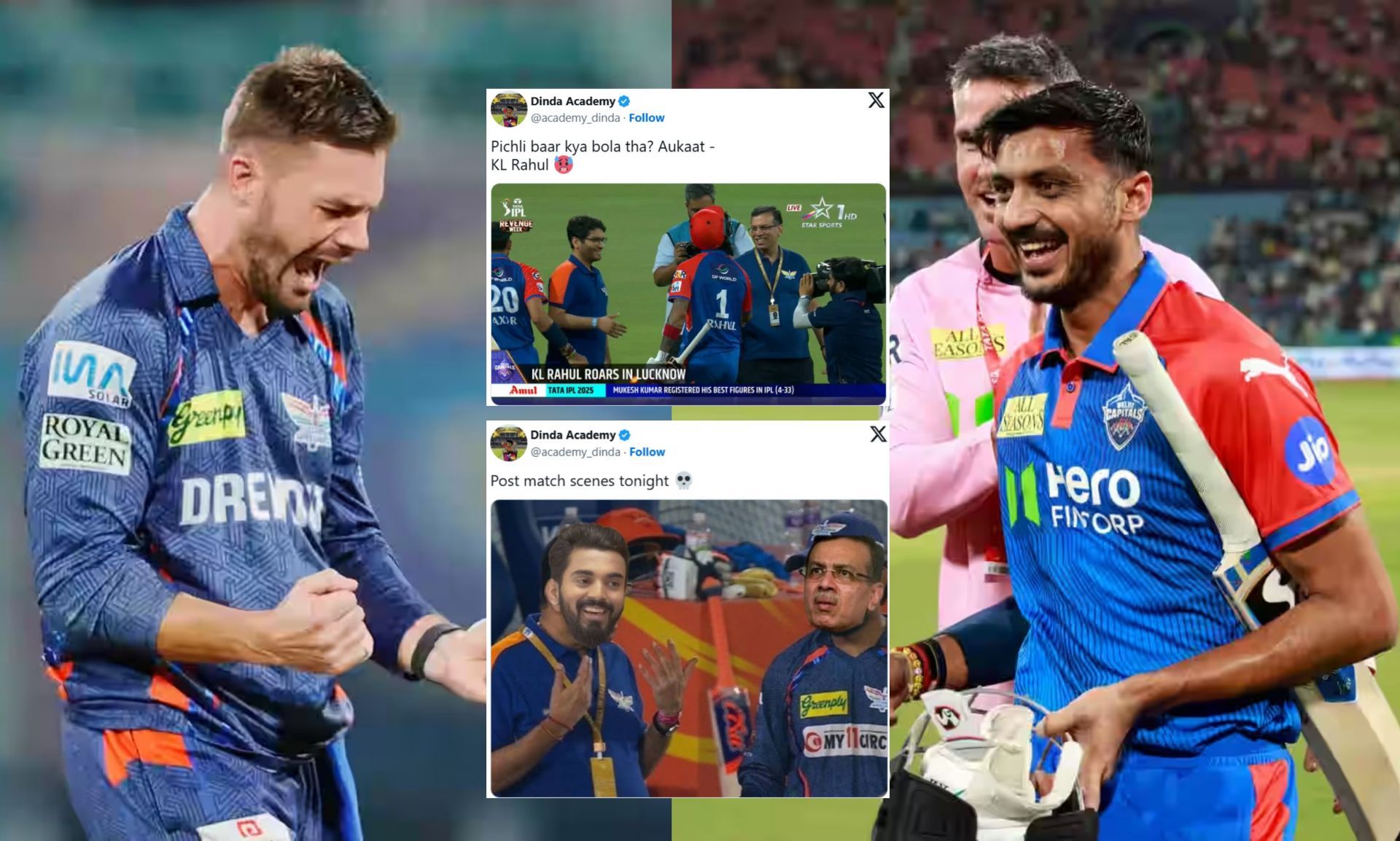 Top funny memes from latest IPL match. (Image: bcci.tv, X - @academy_dinda)