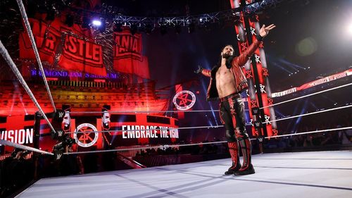 Rollins at WM 37. (Image credits: wwe.com)