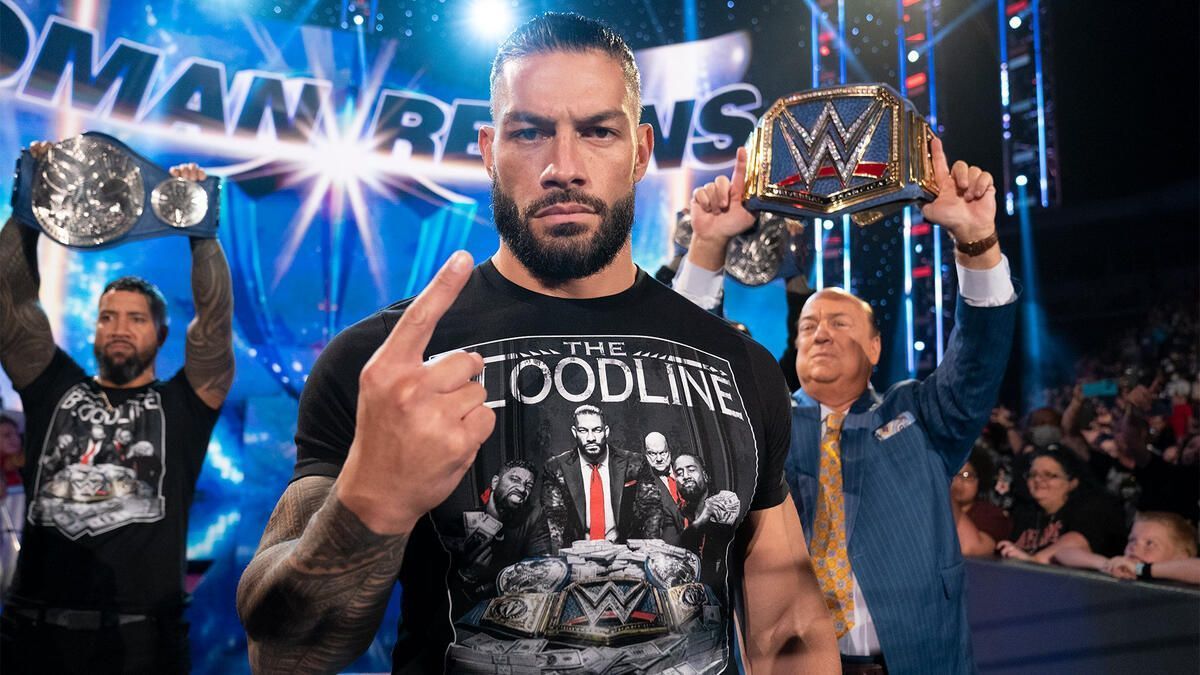 Roman Reigns is definitely cooking! (image via WWE)