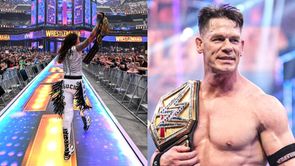 Dominik Mysterio reacts to being praised by John Cena after his Intercontinental Title win at WrestleMania 41