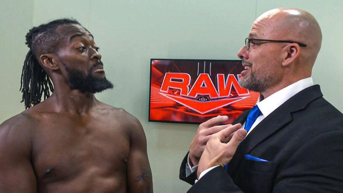 Kofi Kingston reacts to huge WrestleMania 41 announcement made by RAW General Manager Adam Pearce