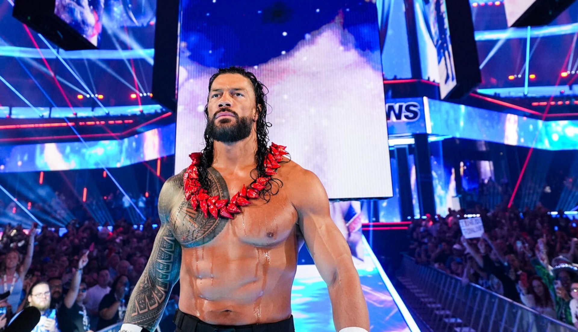 एंट्री करते हुए रोमन रेंस (Photo: WWE.com)