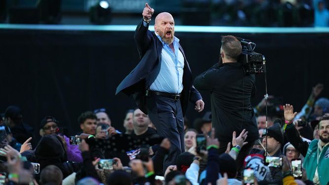 Triple H has a two-word reaction to Drew McIntyre putting Damian Priest through multiple tables