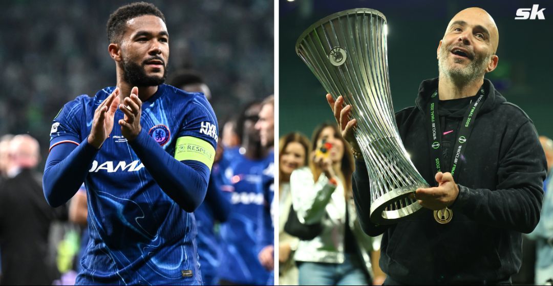 Chelsea captain Reece James started the Conference League final on the bench