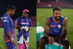 “Hardik ke glove mein diamond” - Sanju Samson has fun with Mumbai Indians players ahead of RR vs MI IPL 2025 match [Watch]