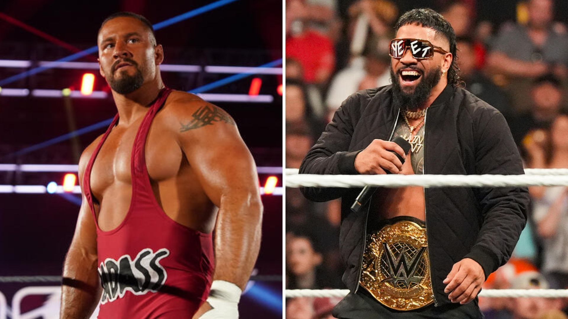 Bron Breakker and Jey Uso are sworn enemies on TV [Image credits: WWE.com]