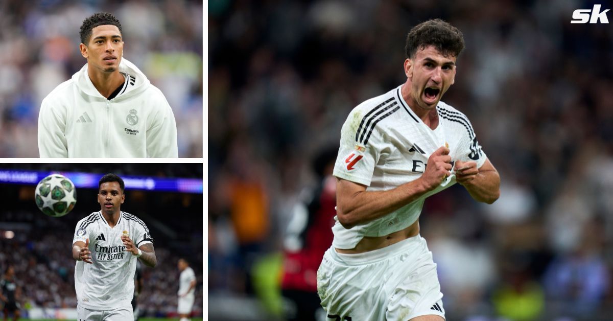 Jude Bellingham (top left), Rodrygo (bottom left) and Jacobo Ramon (all GETTY)