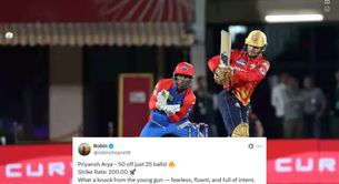 "Fearless, fluent, and full of intent" - Fans in awe as Priyansh Arya smashes 70 off 34 balls in PBKS vs DC IPL 2025 match