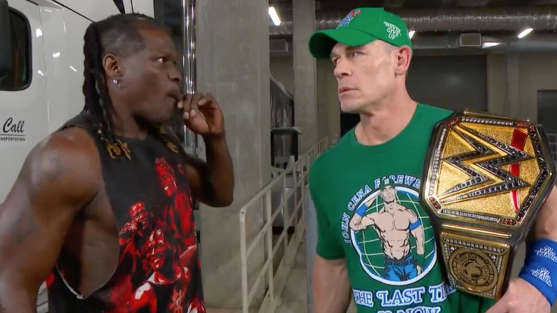 John Cena face-to-face with R-Truth (Image credit: WWE.com)