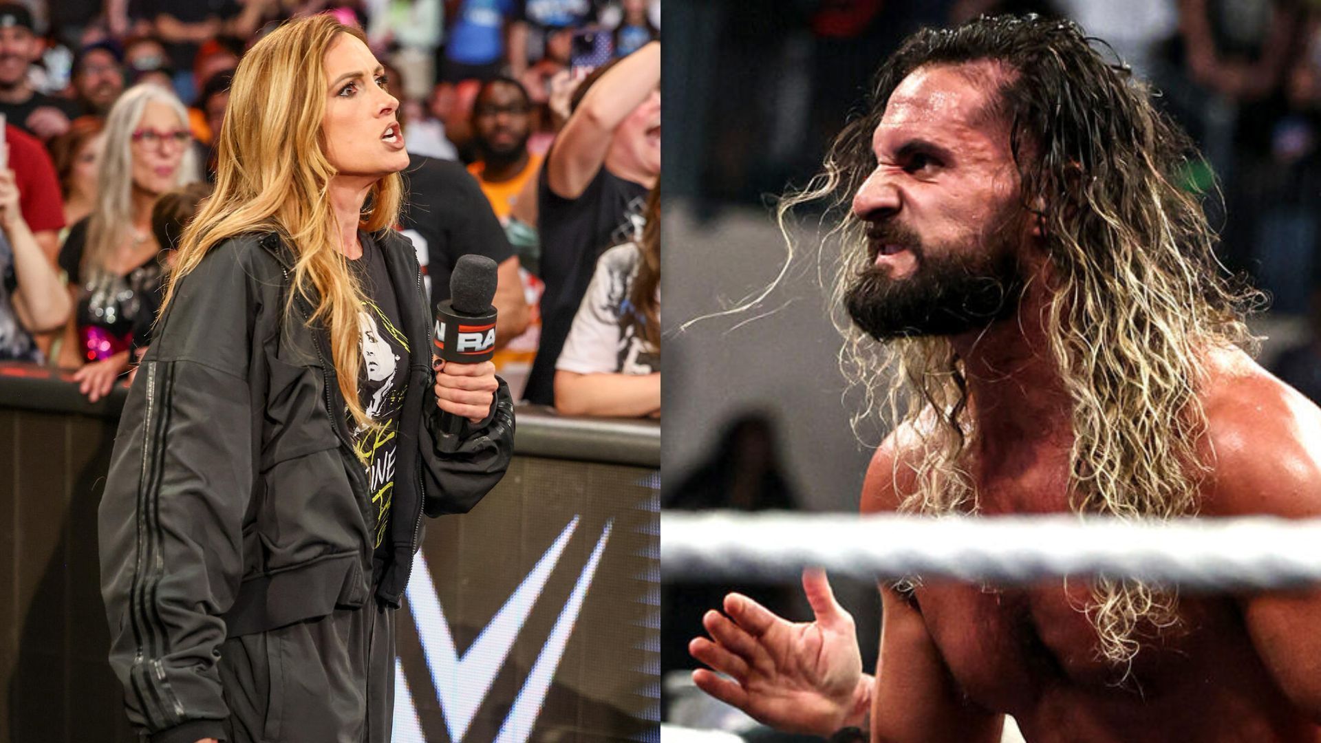 Becky Lynch (left), Seth Rollins (right) (Image Credits: WWE.com)