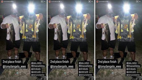 Bron Breakker and Tony D'Angelo on their fishing trip [Image credits: Breakker's Instagram]