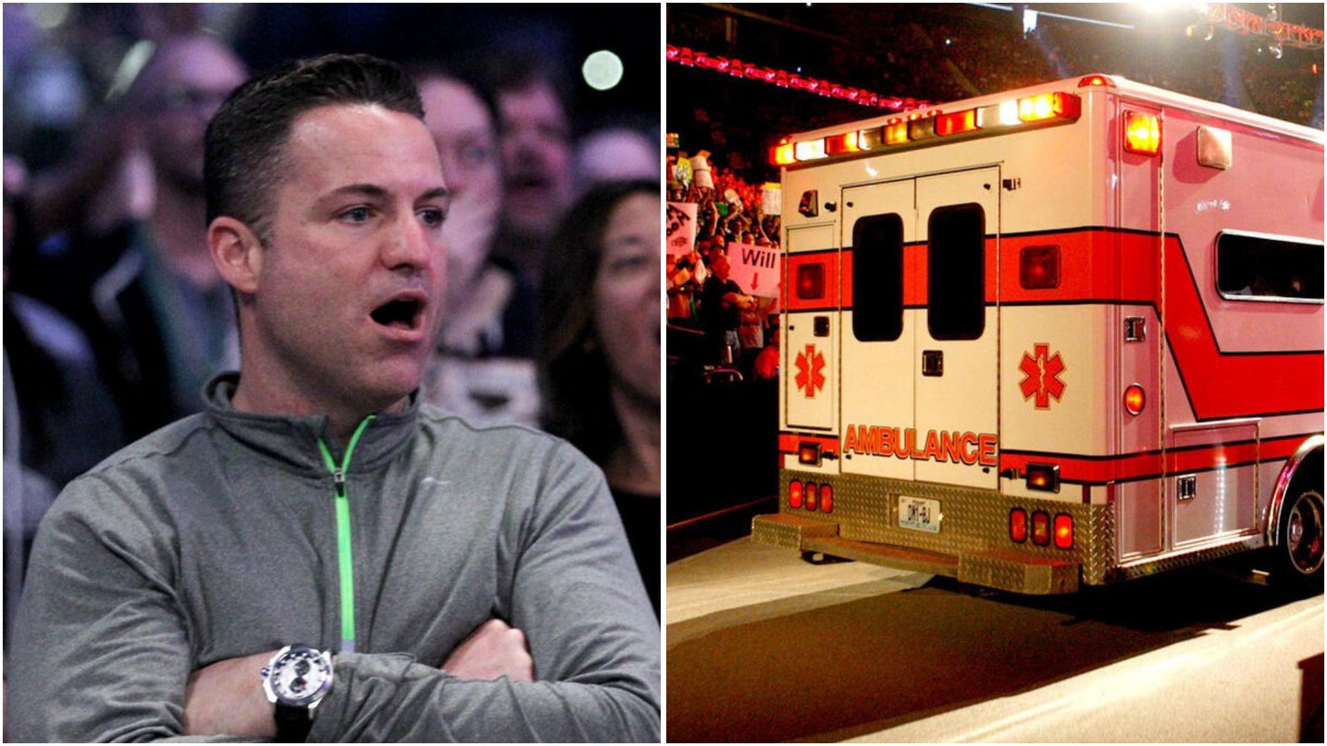 Stevie Richards speculates after brutal injury on RAW. (Photos: WWE.com)