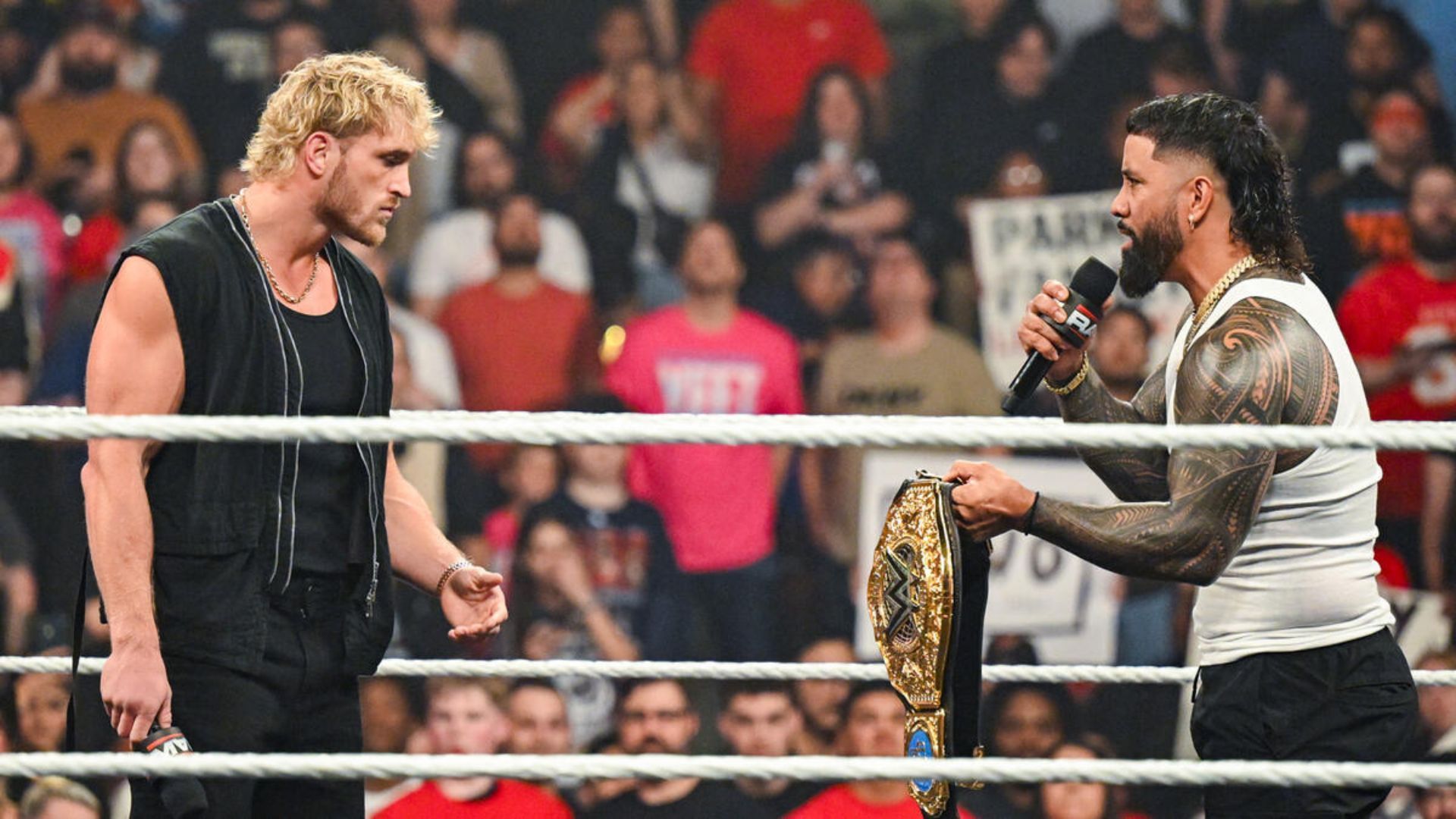 Jey Uso and Logan Paul are set to battle at Saturday Night