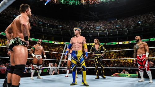 Logan Paul competed in the 2023 Money in the Bank match. (Image Credit: WWE.com)