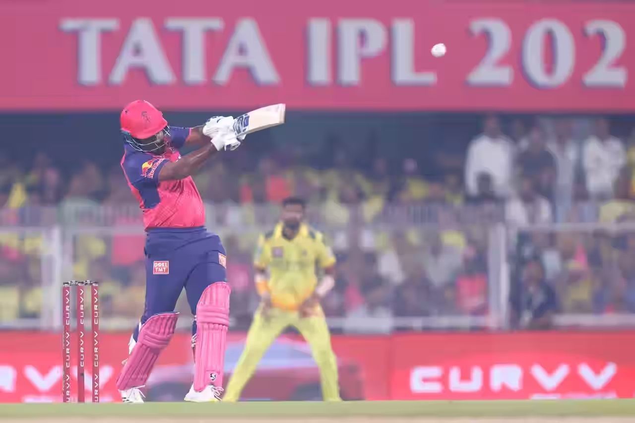 Sanju Samson scored 20 runs off 16 deliveries in RR&#039;s IPL 2025 home game against CSK. [P/C: iplt20.com]