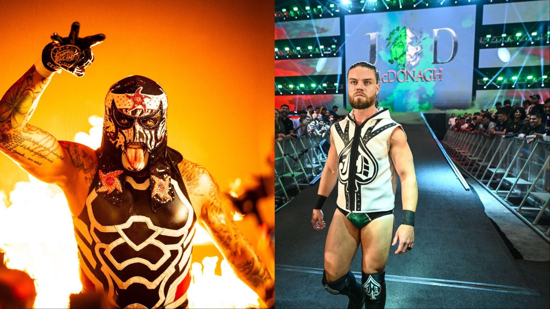 What will happen during Penta vs. JD McDonagh on Monday Night RAW? [Photos: WWE.com]